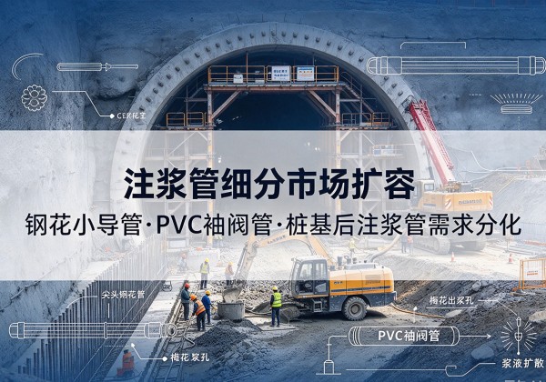白山注浆管细分市场扩容，隧道钢花小导管、PVC 袖阀管、桩基后注浆管需求分化